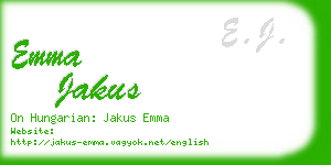 emma jakus business card